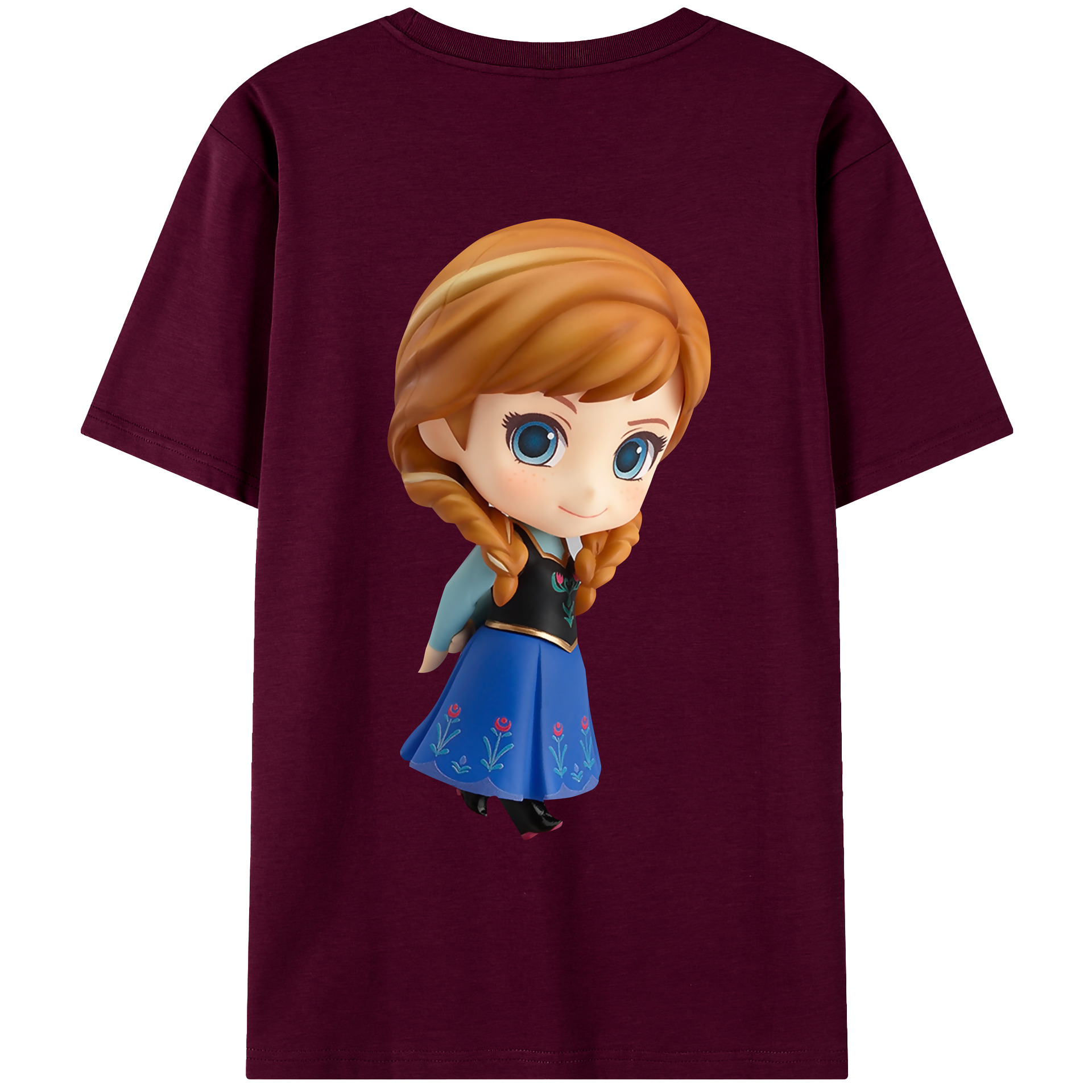 （画像用） アナと雪の女王 アンナ エルサ Frozen Anna Elsa レディース半袖Tシャツ(バックプリント)